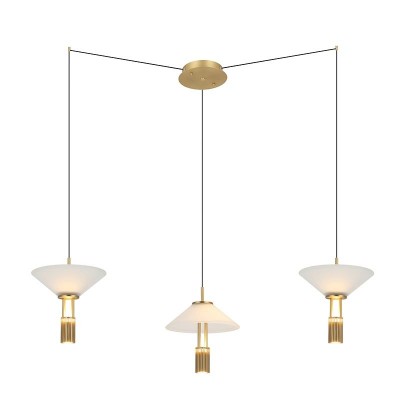 Lustra LED suspendata design modern decorativ Newy 3L aurie