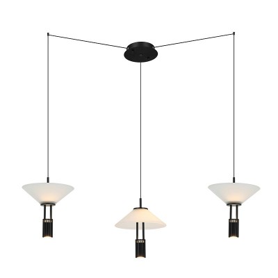 Lustra LED suspendata design modern decorativ Newy 3L negru