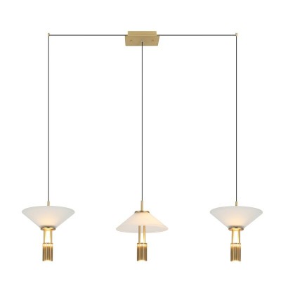 Lustra LED suspendata design modern decorativ Newy 3L aurie