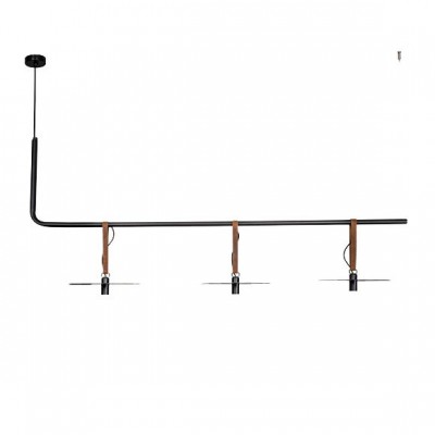 Lustra LED decorativa design modern Kurt negru