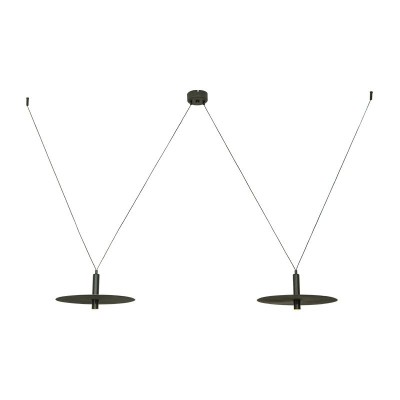 Lustra LED decorativa design modern Kurt 2L negru