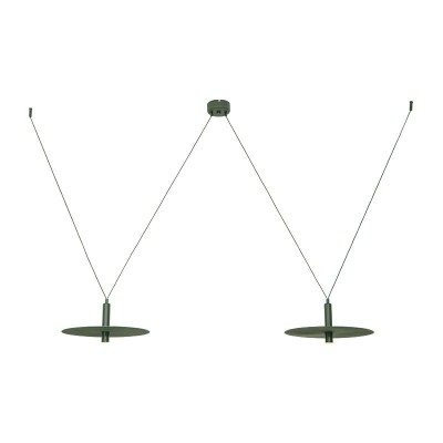 Lustra LED decorativa design modern Kurt 2L verde