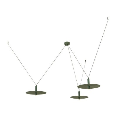 Lustra LED decorativa design modern Kurt 3L verde