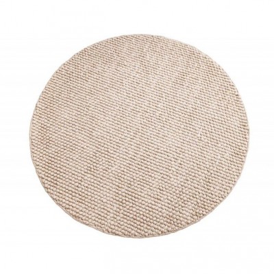Covor rotund realizat manual Wool 150cm, bej