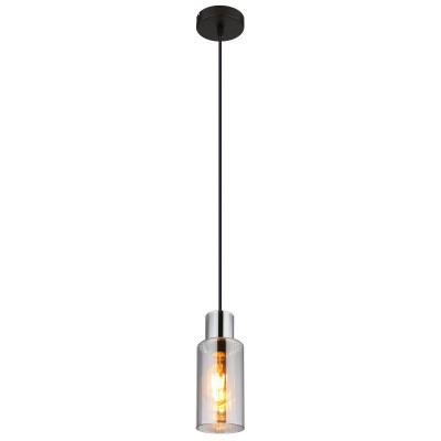 Pendul design modern LIDARIA negru/fumuriu