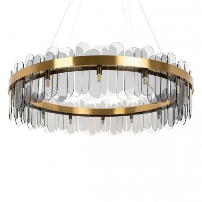 Lustra suspendata design modern Glamor 100 fumuriu