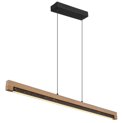 Lustra LED suspendata design natural lemn STARLA