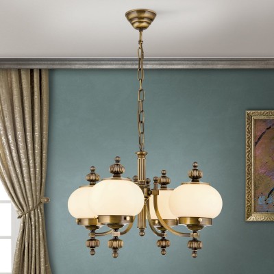 Lustra suspendata eleganta stil clasic Nostalgie 4L patina/ champagne