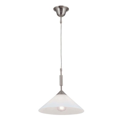 Lustra, Pendul realizat manual ARTDESIGN 30cm, crom satinat/ alb opac
