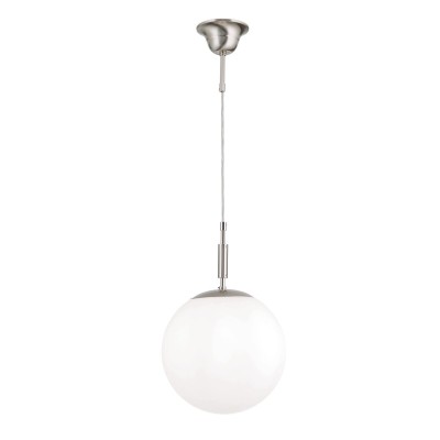 Lustra, Pendul realizat manual ARTDESIGN 25cm, crom satinat/ alb opac