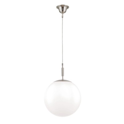 Lustra, Pendul realizat manual ARTDESIGN 30cm, crom satinat/ alb opac