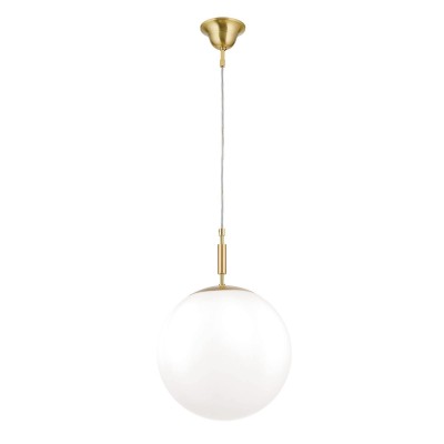 Lustra, Pendul realizat manual ARTDESIGN 30cm, alama mat/ alb opac