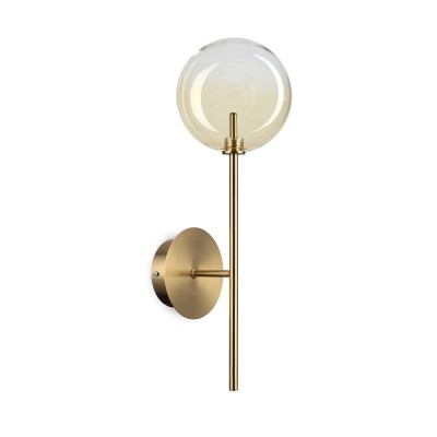 Aplica de perete EQUINOXE AP1 antique brass/ faded amber