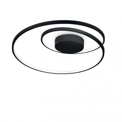 Lustra LED aplicata design circular Oz pl d60 on-off 2700k negru