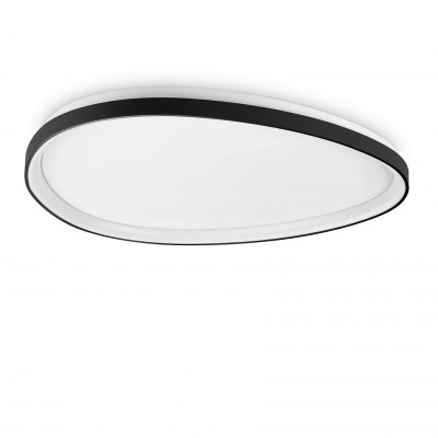 Plafoniera LED design circular Gemini pl d081 on-off 2700k negru