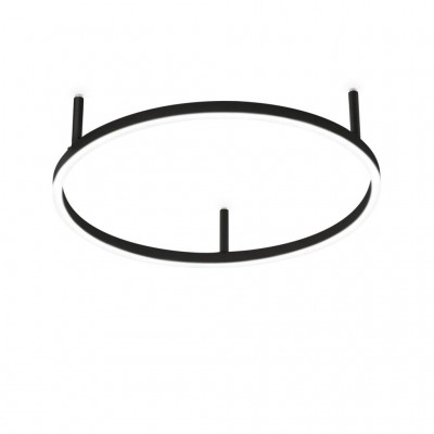 Lustra LED design geometric Oracle slim pl d050 round 4000k on-off negru