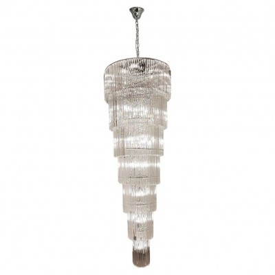 Lustra spectaculoasa pentru casa scarii sau hol LUXE crom, H-330cm