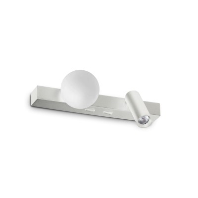 Aplica LED stil minimalist Ping pong ap alba