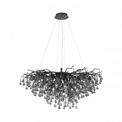 Lustra suspendata design magnific ICICLE negru, 50x100cm