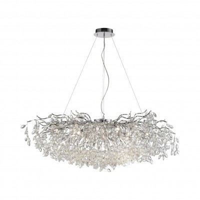 Lustra suspendata design magnific RICICLE crom, 50x120cm