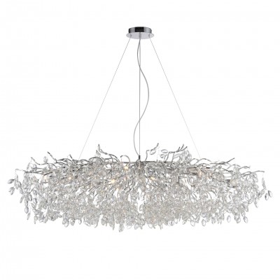 Lustra suspendata design magnific RICICLE crom, 70x150cm