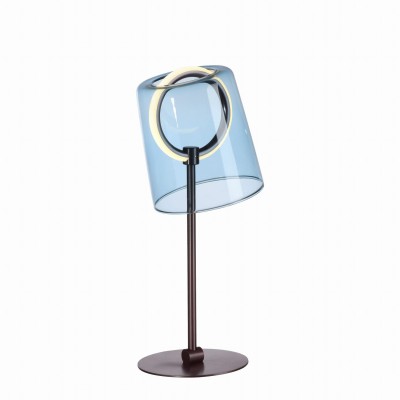 Veioza moderna LED 2700K, sticla, albastru, Zula