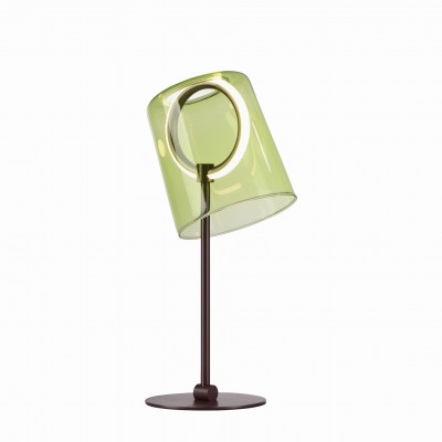 Veioza moderna LED 2700K, sticla, verde, Zula