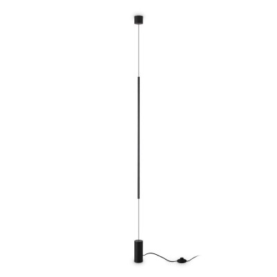 Lampa LED suspendata, tip lampadar, 2700K, negru, Filo pt