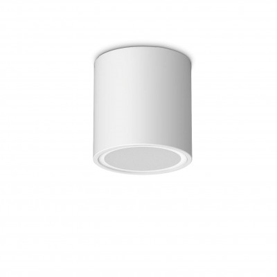 Mini Plafoniera Exterior Techo pl1 round d09, Protectie IP54, Alb