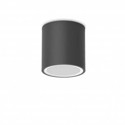 Mini Plafoniera Exterior Techo pl1 round d09, Protectie IP54, Negru
