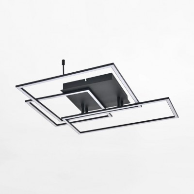 Plafoniera LED Moderna, 4000K, Negru, Design Geometric, AVENIR 