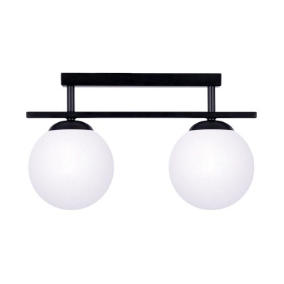 Plafoniera Moderna, 2xE14, Negru, Globe