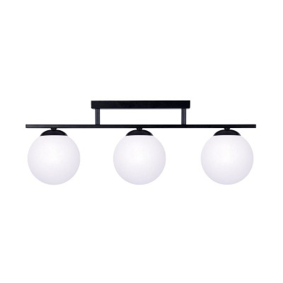 Plafoniera Moderna, 3xE14, Negru, Globe