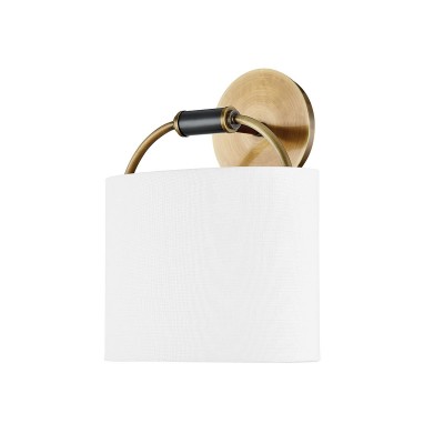 Aplica de perete LUX, Textil, Alb, Pete