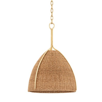 Lustra Suspendata din Franghie Lampakanai, Design Lux, auriu, Woodlawn