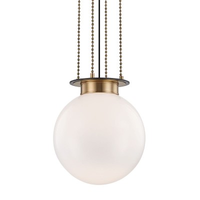 Lustra cu inaltime reglabila, Sticla Alba, Design LUX, Gunther 43cm