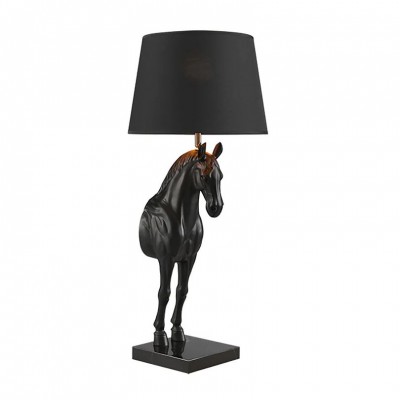 Lampa decorativa, Cal, Negru, BLACK BEAUTY 75cm