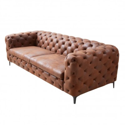 Canapea design Chesterfield, Microfibra, Maro Antic, MODERN BAROCK