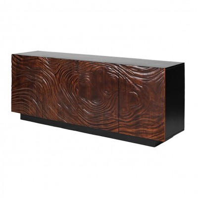 Comoda cu model 3D, Lemn Salcam, Maro, FLUID 175cm