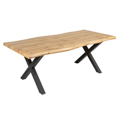 Masa Design Industrial WILD 180cm, aspect stejar salbatic