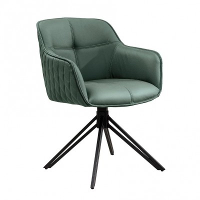 Set 2 scaune Pivotante, Piele Naturala, Verde, Euphoria