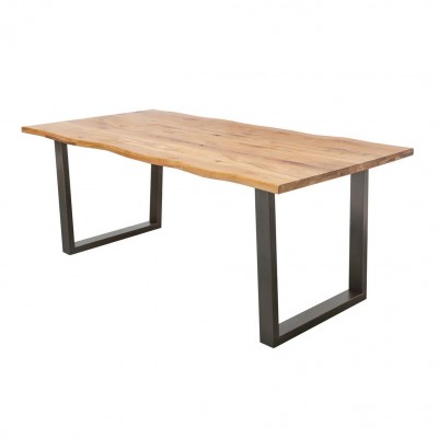 Masa Design Industrial, Lemn, Metal, Living Edge 180cm