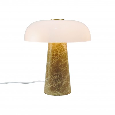 Veioza Design Nordic Minimalist, Marmura, Sticla, Glossy Mini bej