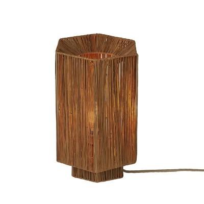 Veioza/Lampa Eco din Rafie, Panama octogon L, maro