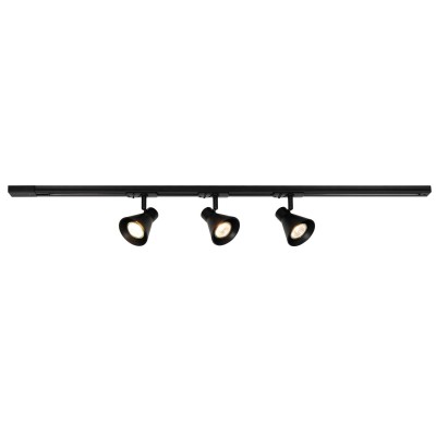 Set, Sina 1 metru Nordlux Link cu 3 Spoturi directionabil Eik negru
