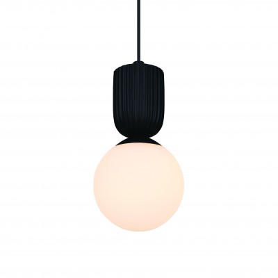 Pendul cu Forma Organic din Ceramica si Sticla, Sadie negru