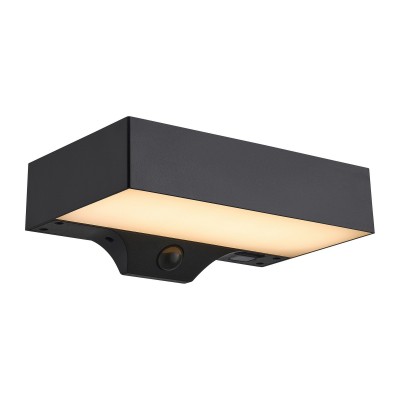 Aplica solara cu senzor de miscare, protectie IP44, Monay Square negru