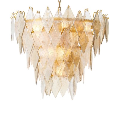 Candelabru LUX, Sticla Realizata Manual, Rhombus L