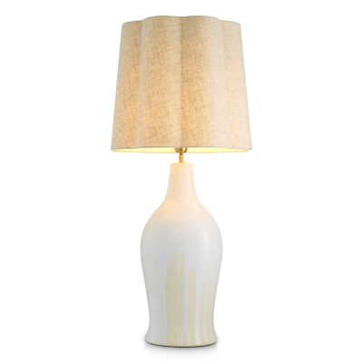 Veioza, Lampa de masa LUX, Ceramica, Alb, Beatriz