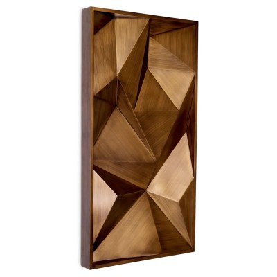 Decoratiune de perete LUX, Otel, Alama periata, Bravura